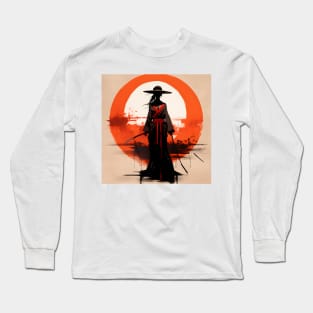 Artsy Female Samurai Long Sleeve T-Shirt